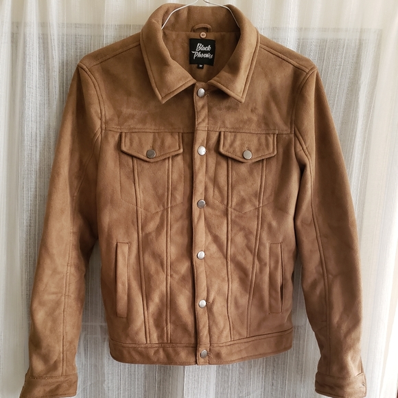 Black Phoenix Tan Faux Suede Jacket - Picture 8 of 11